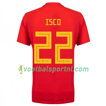 Spanje Isco 22 Thuis Shirt WK voetbal 2018